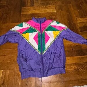Copper Key Purple Jacket with Multicolor Accents